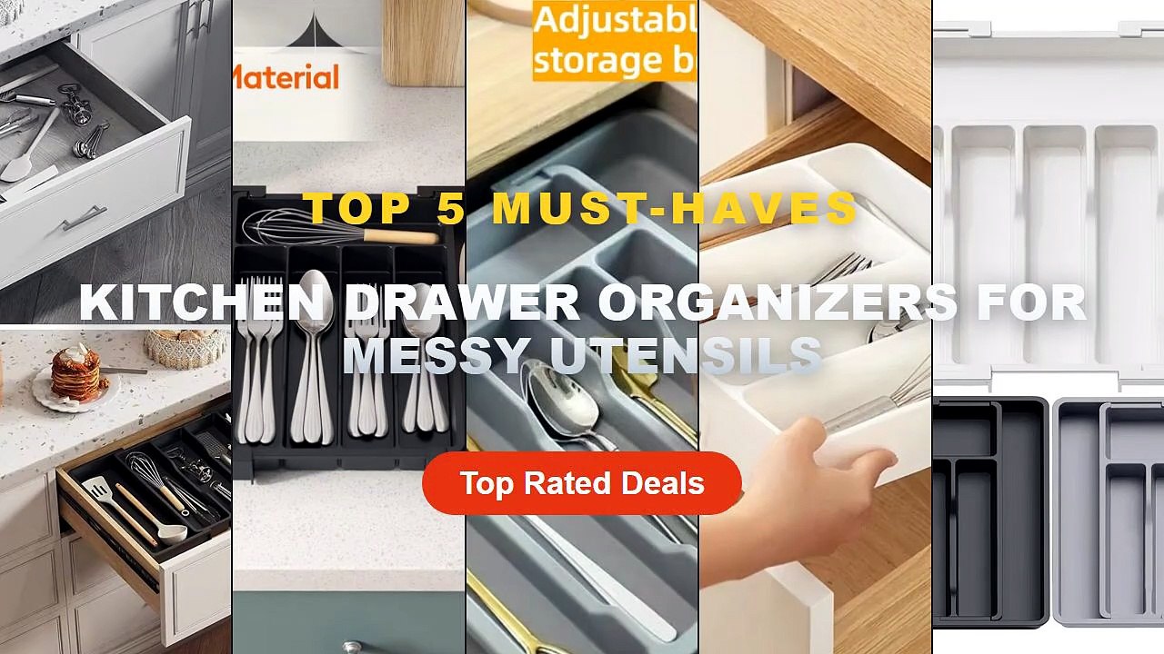 Amazing Kitchen Drawer Organizers For Messy Utensils You Need To See - 1Pc Expandable Kitchen Drawer Organizer Adjustabl...