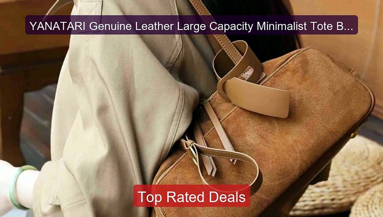 YANATARI Genuine Leather Large Capacity Minimalist Tote Bag Women F... -- Top Rated 2026 | Buy Now!