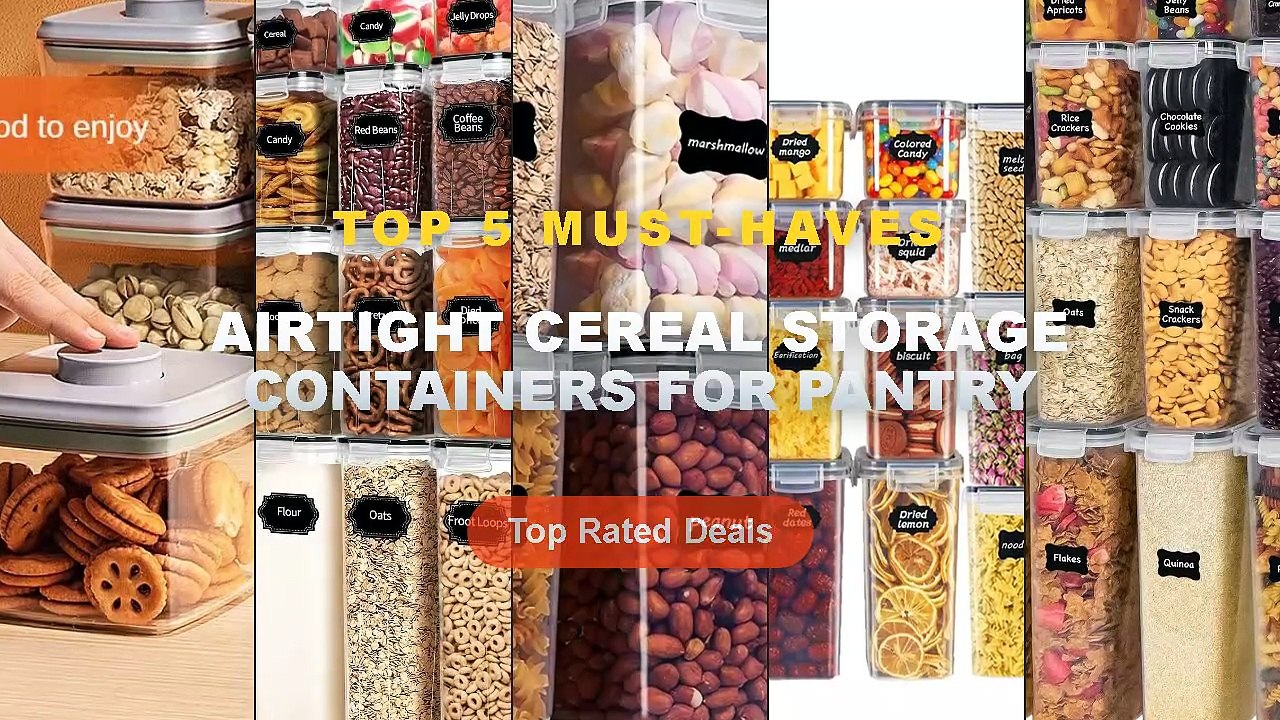 Don't Buy Airtight Cereal Storage Containers For Pantry Before Watching This! - 48‑Piece Plastic Airtight Kitchen‑Storag...