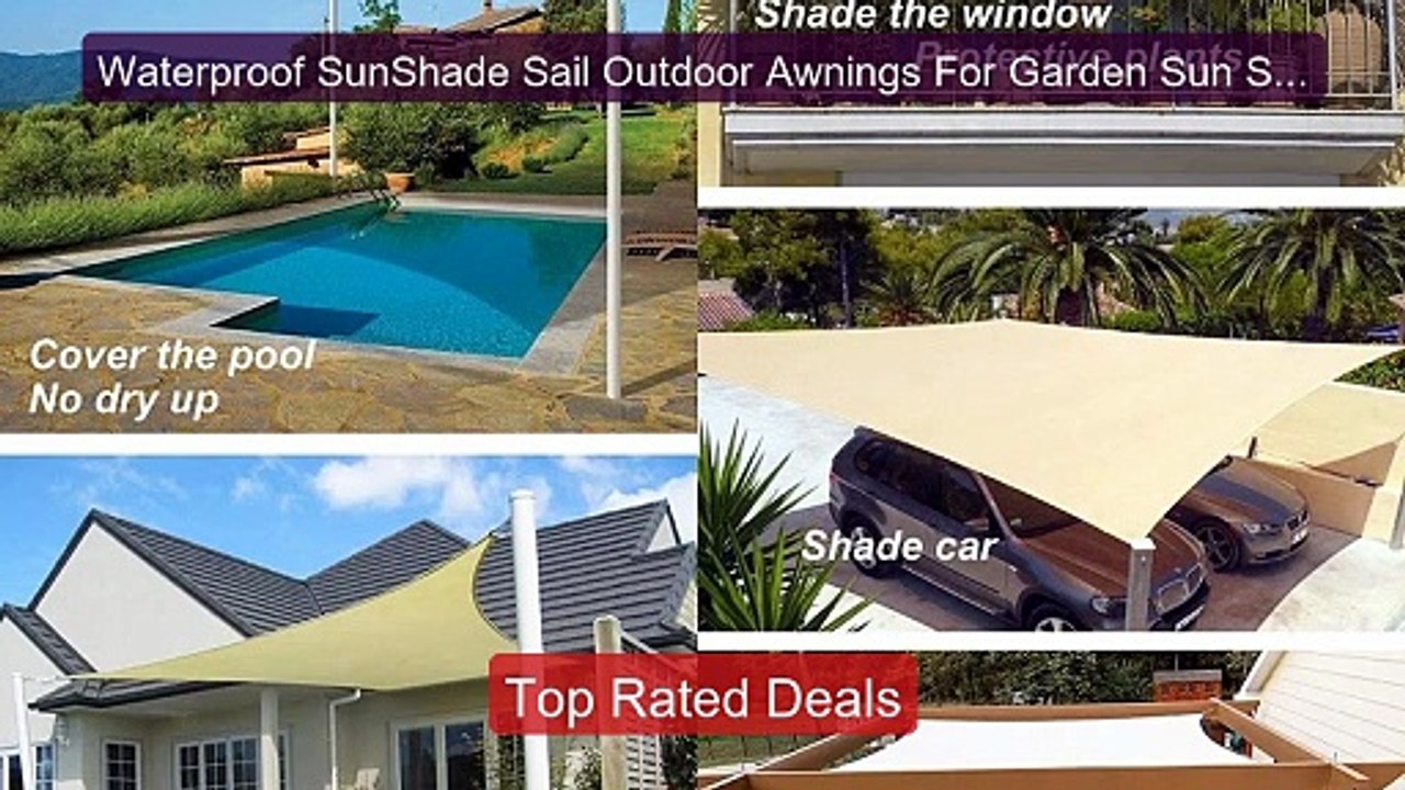 Waterproof SunShade Sail Outdoor Awnings For Ga...