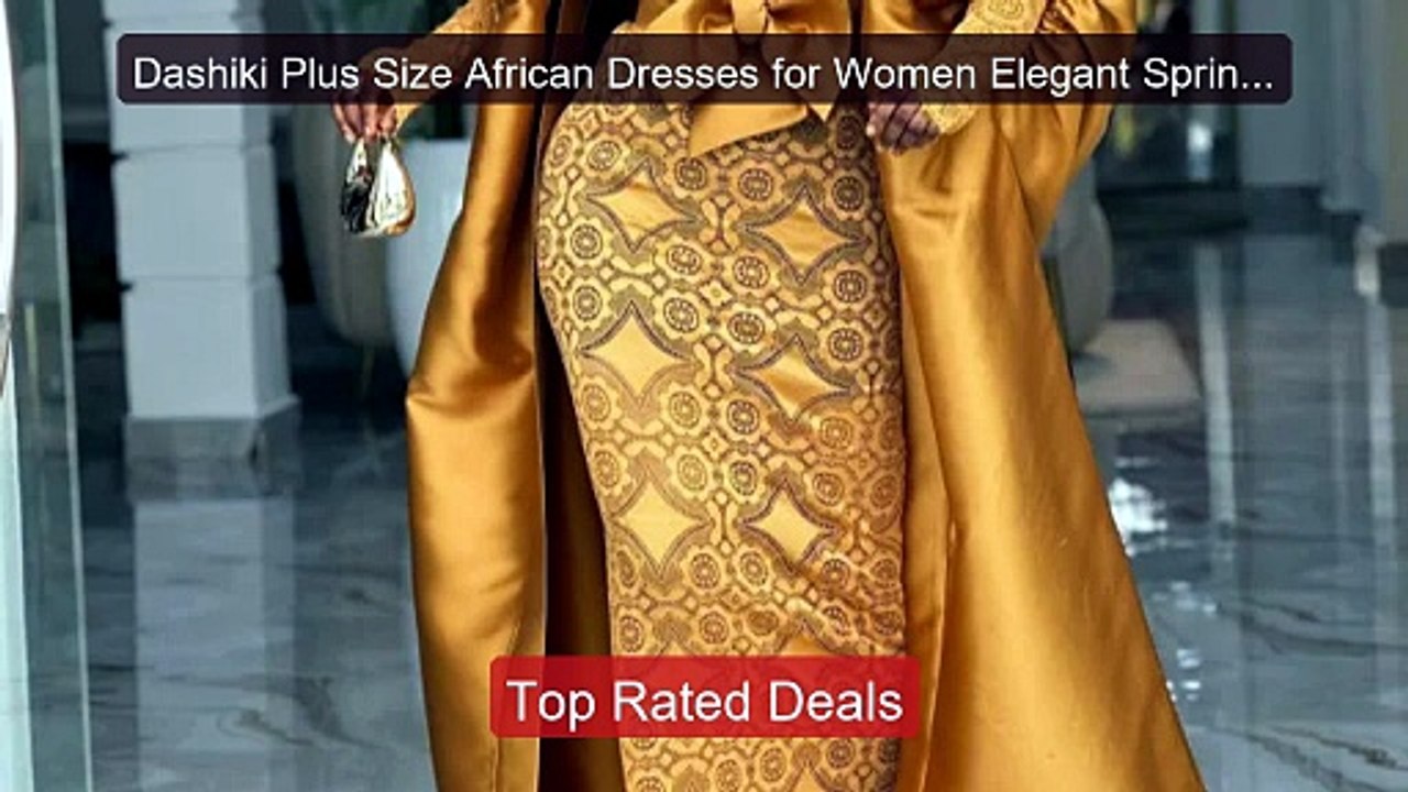 Dashiki Plus Size African Dresses for Women Ele...