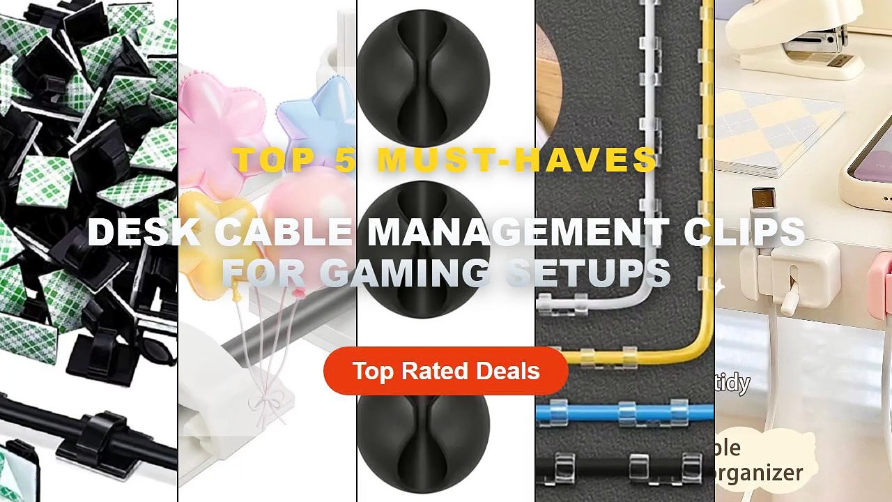 Top 5 Best Desk Cable Management Clips For Gami...