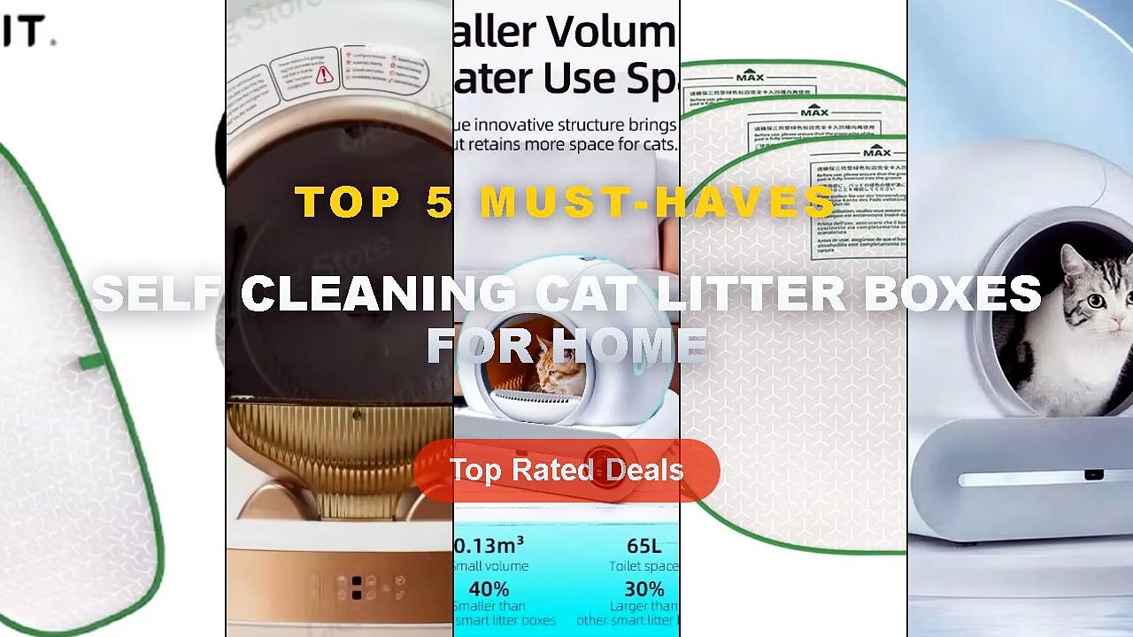 Top 5 Best Self Cleaning Cat Litter Boxes For Home (Must Have!) - Smart Automatic Cat Litter Box with Odor Control Large...