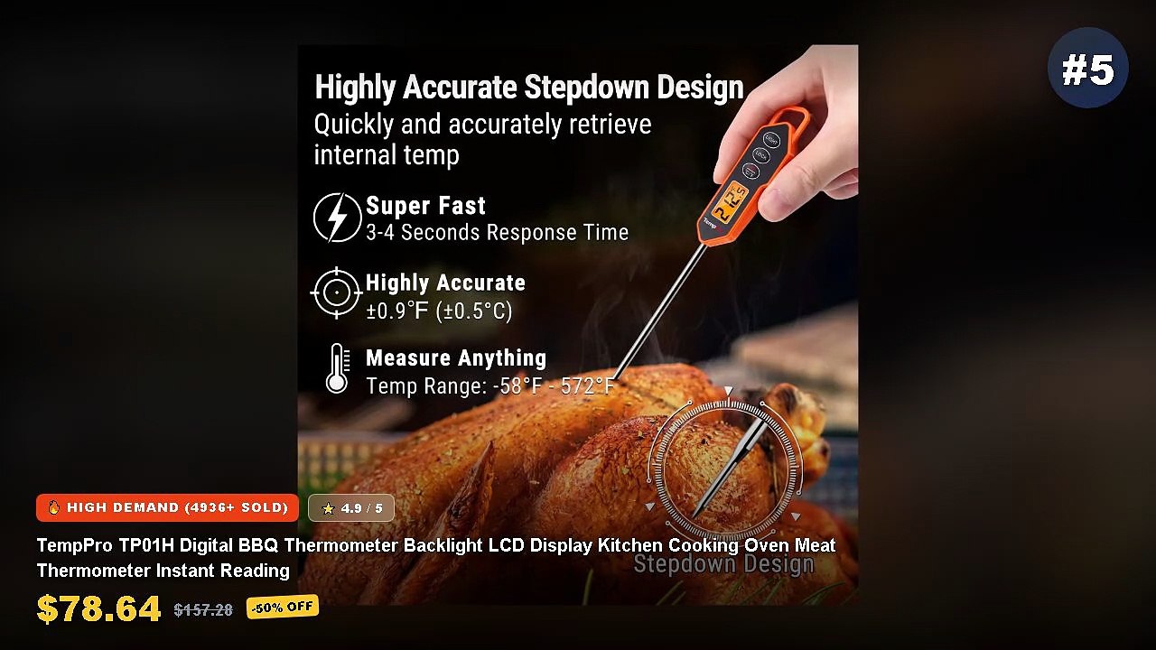 Amazing Digital Meat Thermometers For BBQ Grill...