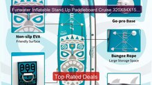 Funwater Inflatable Stand Up Paddleboard Cruise 320X84X15CM Su... -- Best Buy 2026 | Great Quality!