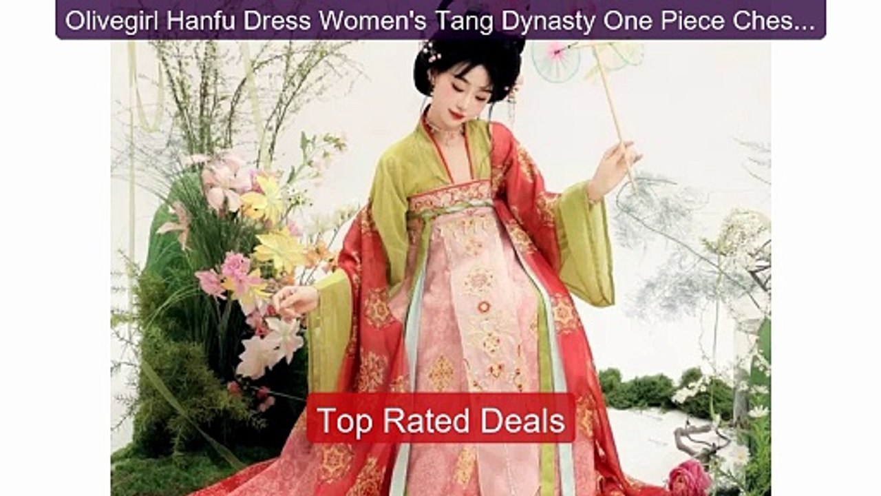 Olivegirl Hanfu Dress Women's Tang Dynasty One Piece Chest Embroide... -- Top Rated 2026 | Buy Now!
