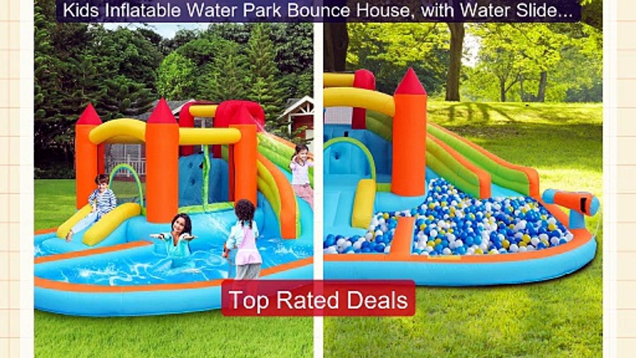 Kids Inflatable Water Park Bounce House, with Water Slide Pool, Ou... -- Best Deal 2026 | Shop Now!