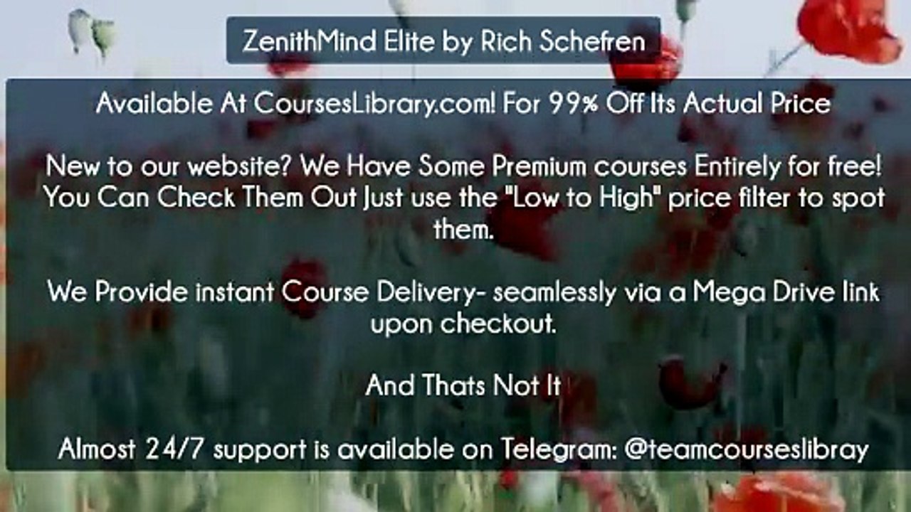(Courseslibrary.com)ZenithMind Elite by Rich Schefren