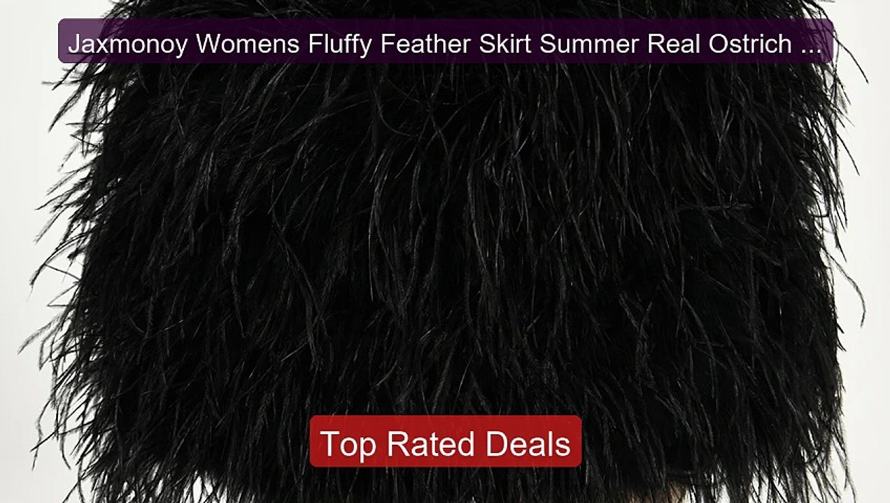 Jaxmonoy Womens Fluffy Feather Skirt Summer Real Ostrich Feat... -- Amazing Value 2026 | Must Have!