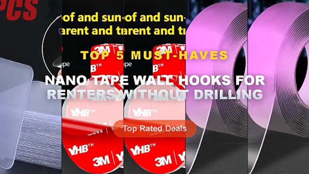 Cheap & Best Nano Tape Wall Hooks For Renters Without Drilling Unboxing & Review - Nano Double Sided Tape Non Trace Hook...