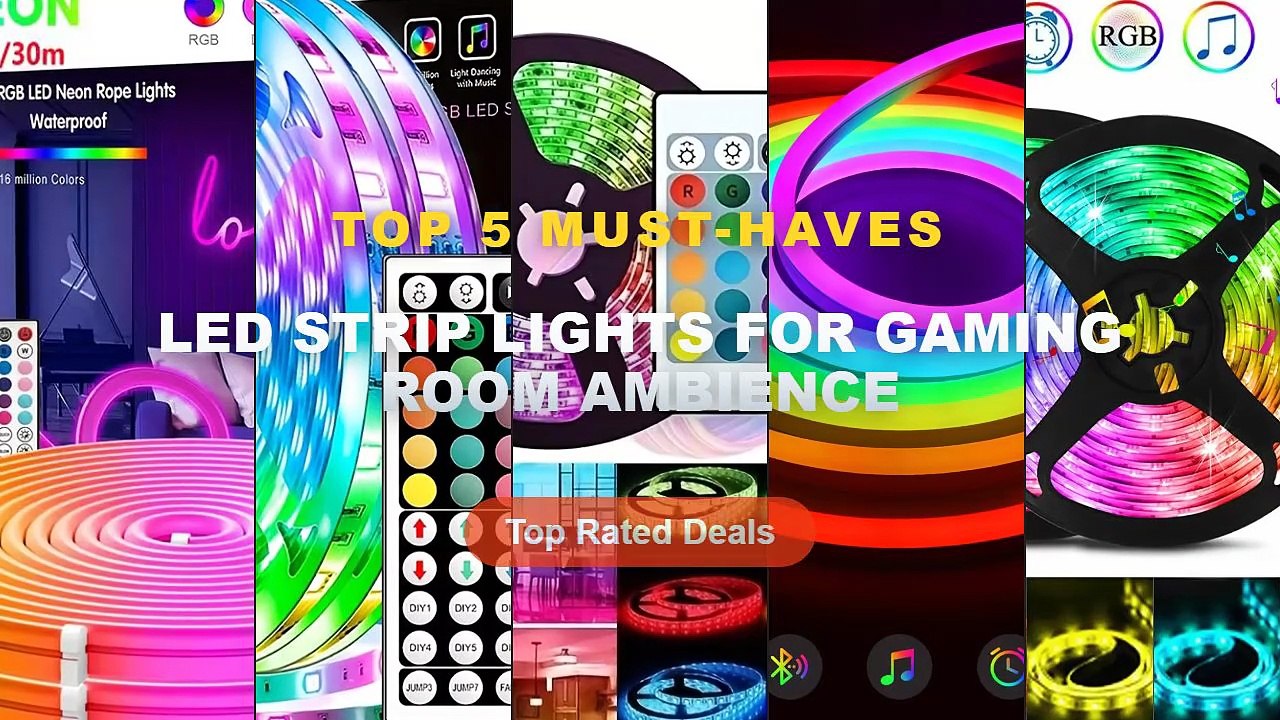 Amazing LED Strip Lights For Gaming Room Ambience You Need To See - RGB LED Strip Light SMD 5050 USB Remote&APP Control ...