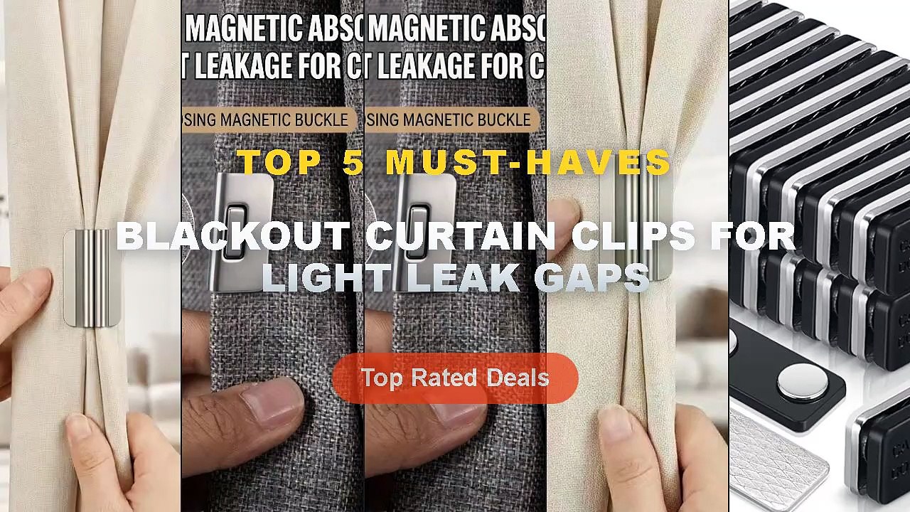 Blackout Curtain Clips For Light Leak Gaps: Top 5 Best Sellers - 50Set Curtain Magnets Closure with Strong Adhesive Magn...