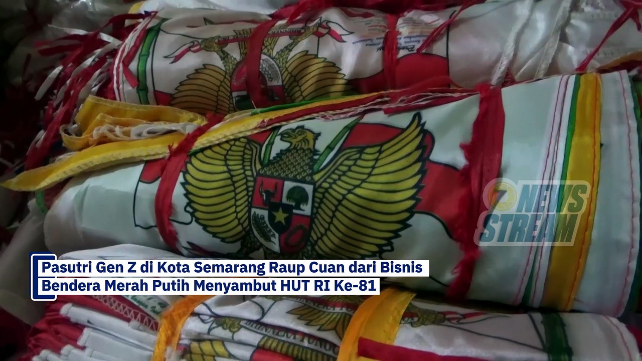 Jelang HUT RI ke-81, Pasutri Gen Z di Semarang Raup Cuan dari Bisnis Bendera