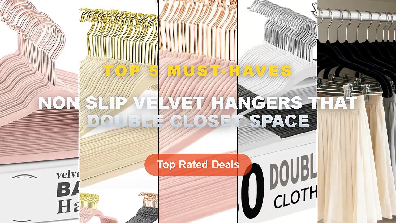 Cheap & Best Non Slip Velvet Hangers That Doubl...