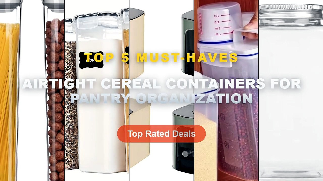 Ultimate Guide to the Best Airtight Cereal Containers For Pantry Organization - Clear Dry Food Cereal Storage Bottles Ai...