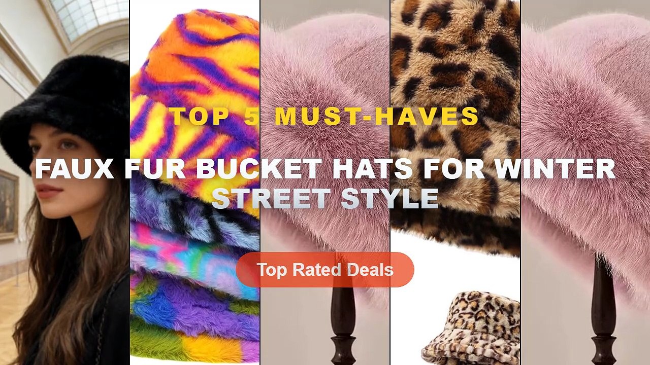 Best Faux Fur Bucket Hats For Winter Street Style on AliExpress | Review - New Fluffy Fur Bucket Hat for Women Plush Fis...