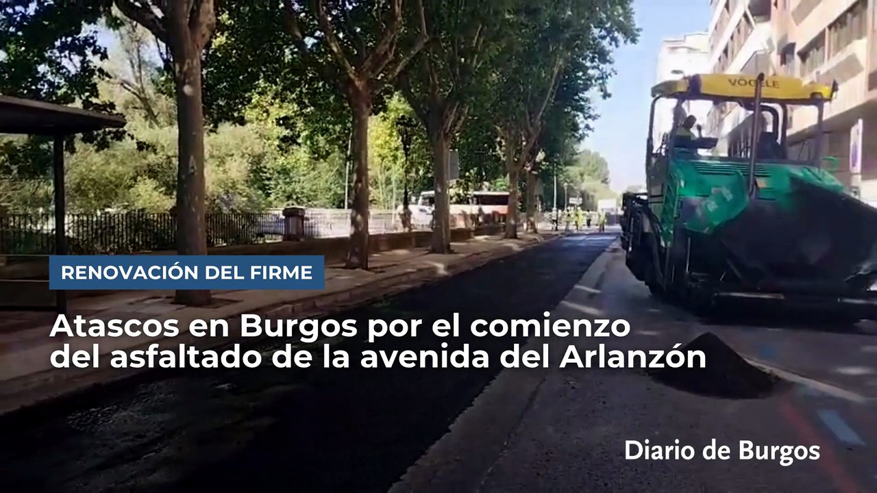 Atascos en Burgos por el comienzo del asfaltado de la avenida del Arlanzón