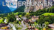 Driving Lauterbrunnen To Grindelwald Switzerland 4K 60p