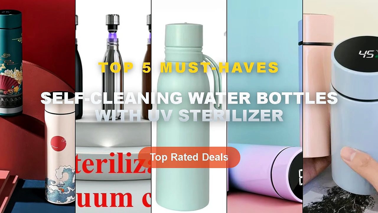 Amazing Self-Cleaning Water Bottles With UV Sterilizer You Need To See - 500ML Intelligent Insulated Mug Thermos Flask T...