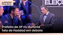 Ricardo Nunes e aliados de Tarcísio riem durante fala de Haddad sobre renegociação de dívida de SP