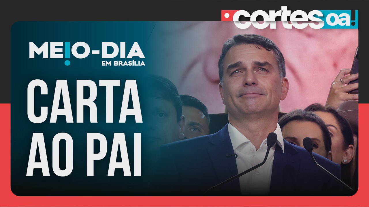 Flávio chora em carta ao pai preso e vai a culto com Cunha