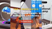 Ultimate Guide to the Best Aesthetic Desk Lamps With Wireless Charging - LED Table Lamp USB Port Bluetooth Multifunction...