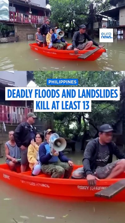 Days of heavy rain leave at least 13 dead in Philippines, rescuers say
