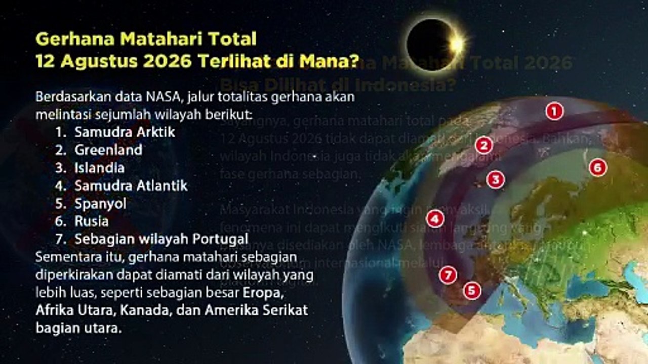 Daftar Wilayah yang Bisa Saksikan Gerhana Matahari 12 Agustus