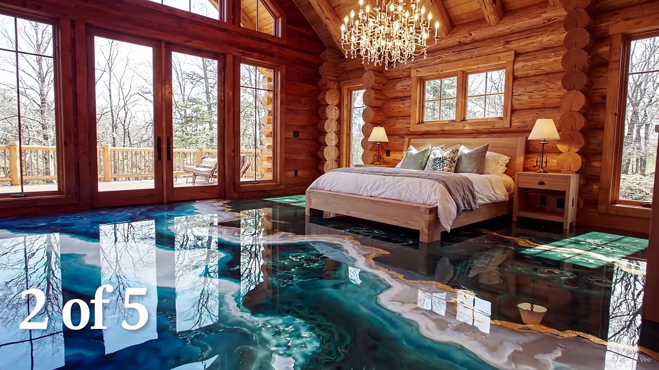 Beautiful Home Decor Wooden Houses with Epoxy Resin Flooring