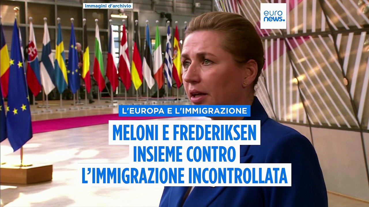 Migranti, messaggio congiunto di Meloni e Frederiksen: “No a flussi incontrollati”