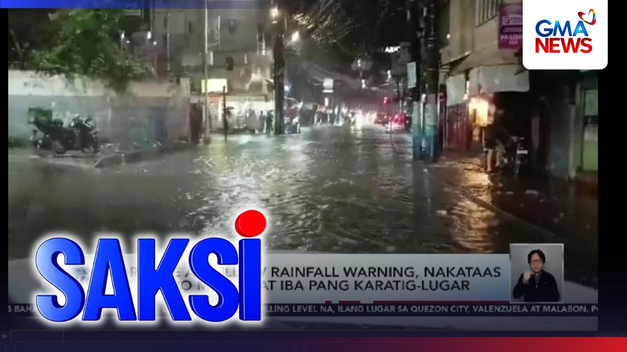 Orange at yellow rainfall warning, nakataas sa Metro Manila at iba pang karatig-lugar | Saksi