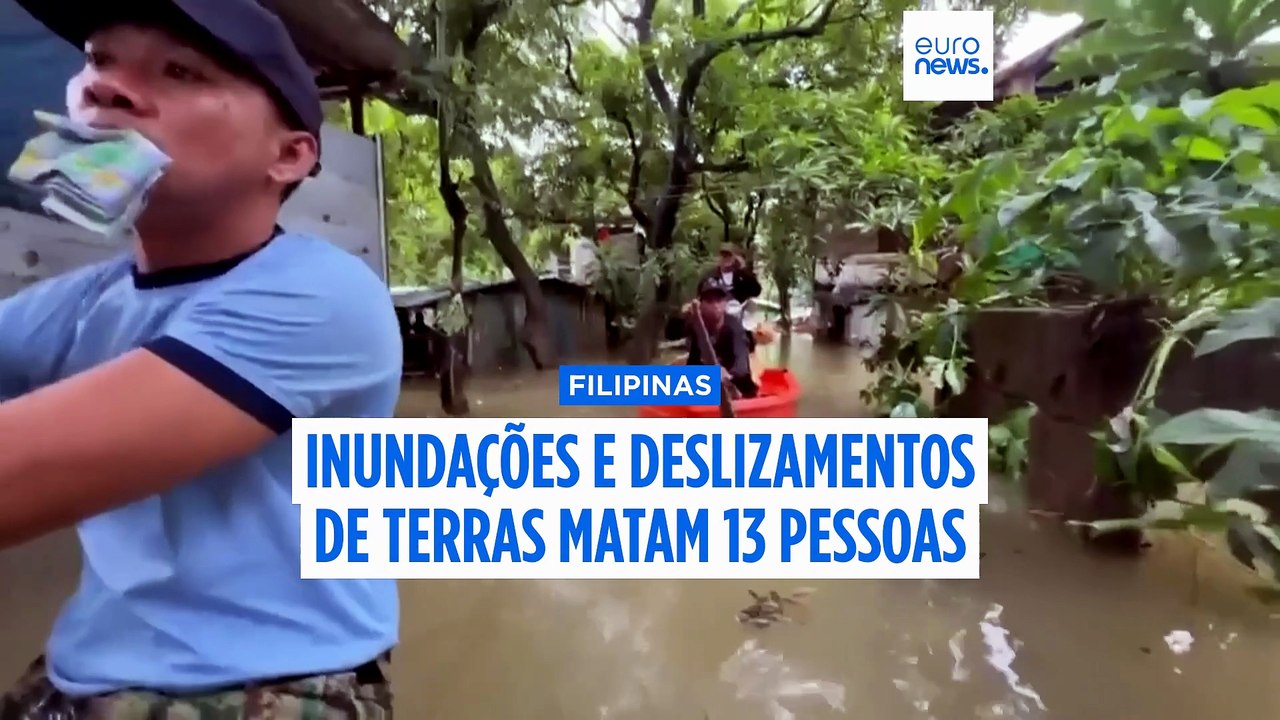 Chuva intensa faz pelo menos 13 mortos nas Filipinas