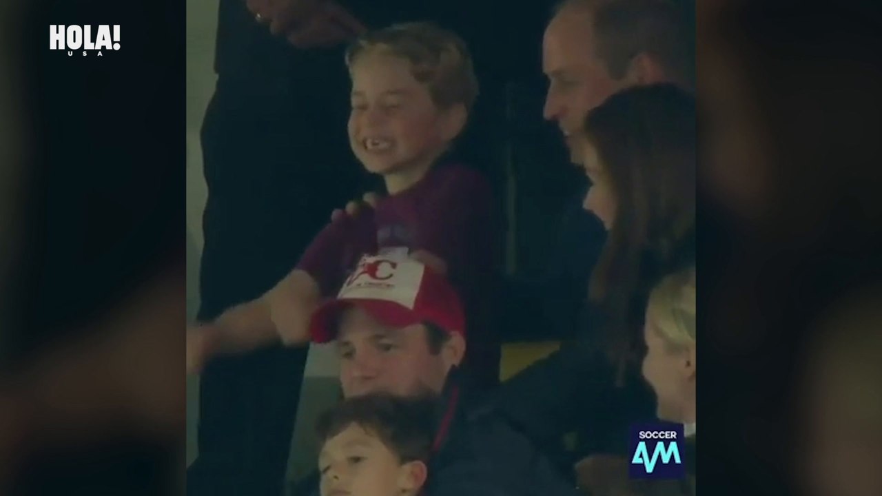 Prince George celebrates Aston Villa soccer tea...