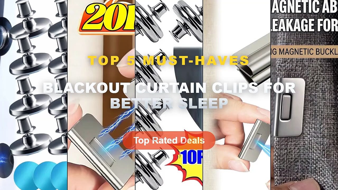 Top 5 Best Blackout Curtain Clips For Better Sleep (Must Have!) - Strong Magnetic Curtain Clips Nail Free Blackout Closu...