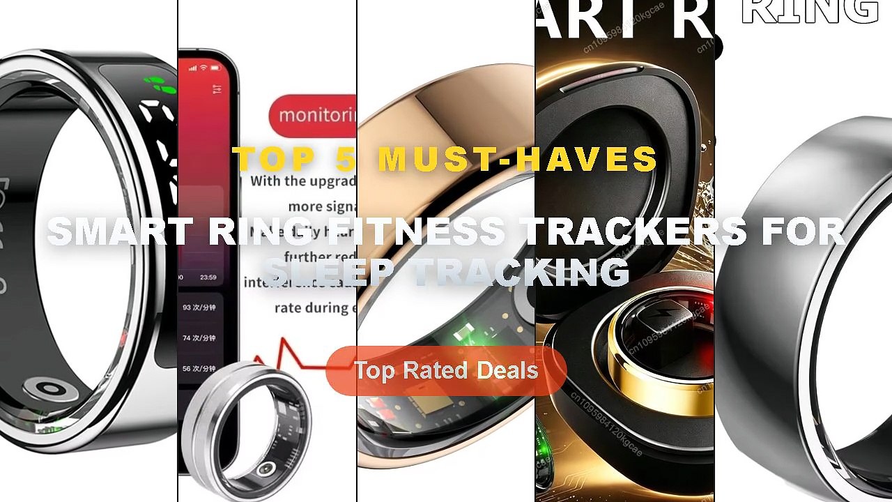 Smart Ring Fitness Trackers For Sleep Tracking: Top 5 Best Sellers - Smart Ring 2024 With Heart Rate Sleep Track Smart H...