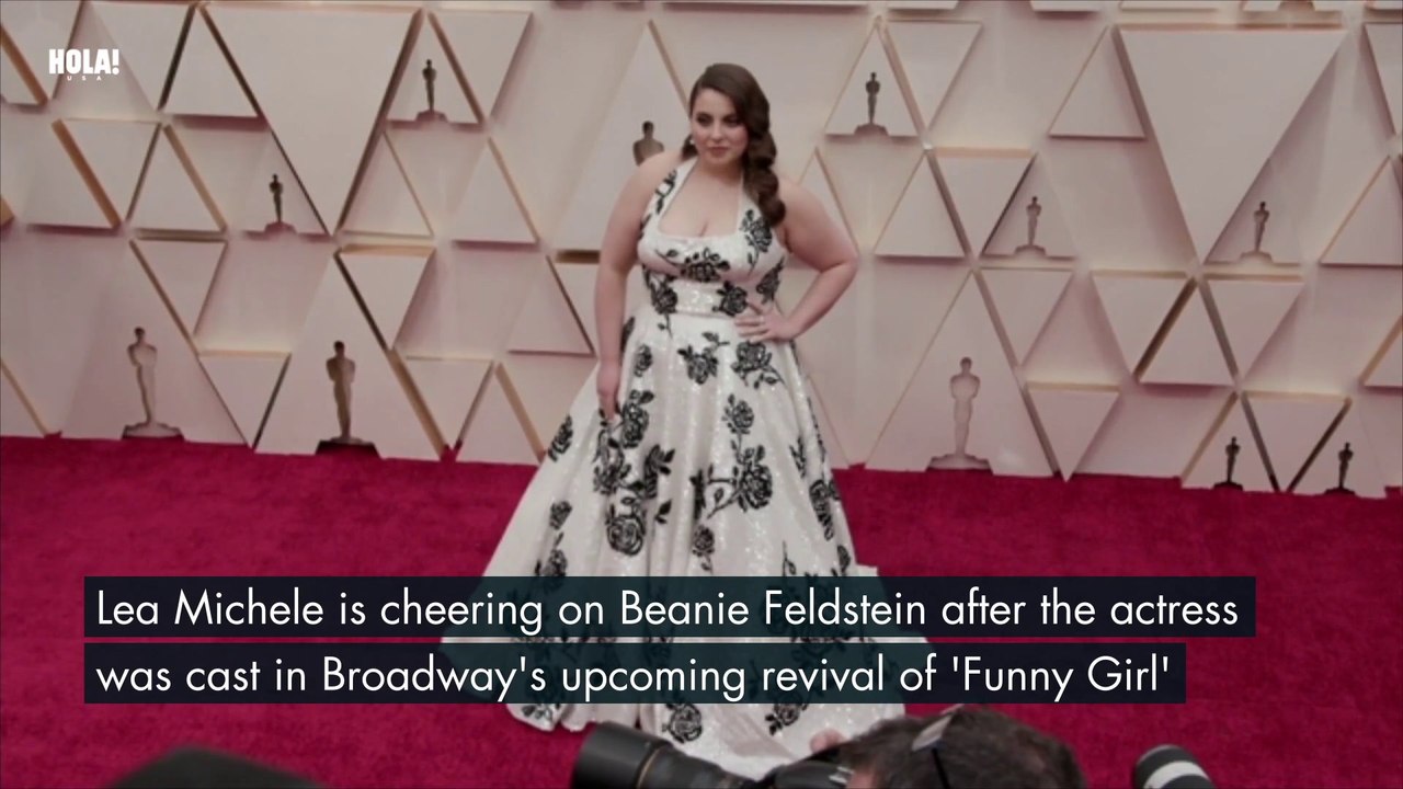 Lea Michele supports Beanie Feldstein for 'Funny Girl'
