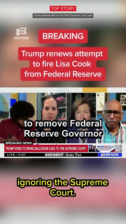 Trump Renews Bid to Fire Fed Governor Lisa Cook #shorts