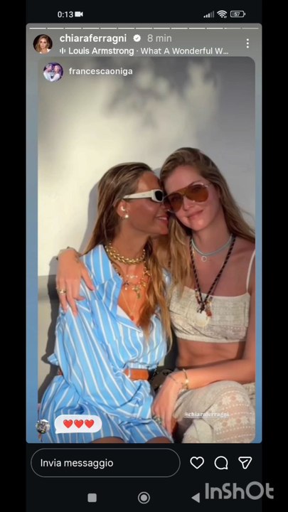 Chiara Ferragni story da ibiza