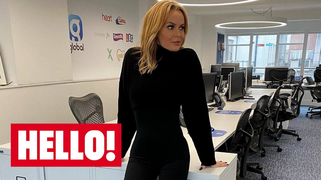 Amanda Holden struts in incredible black bodysuit