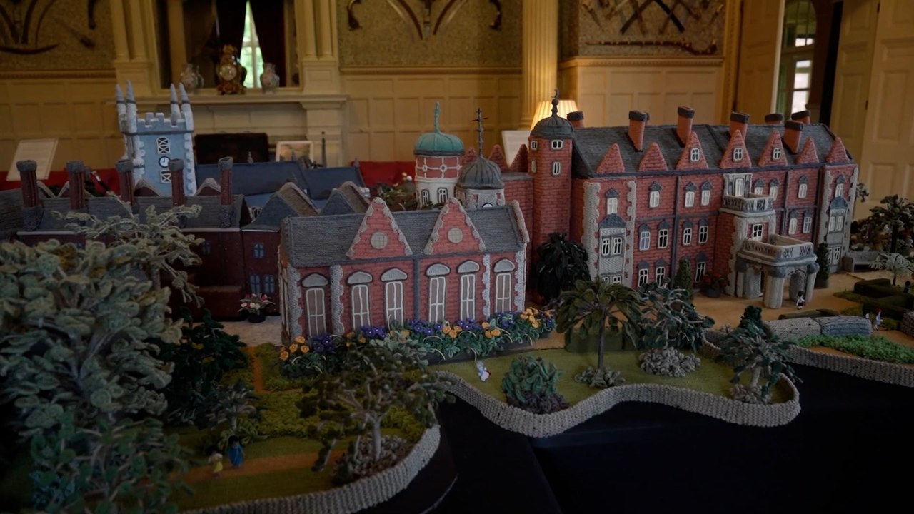 Knitted Replica Of Sandringham House Goes On Display