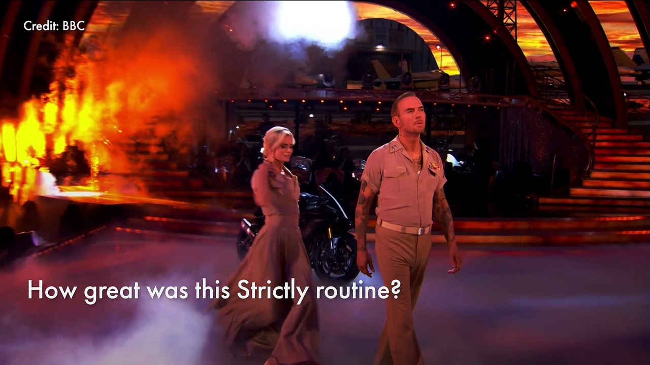 Strictly's Matt Goss performs with amazing Top Gun routine
