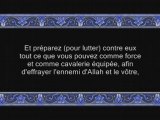 Sourate 8: Al Anfal (sourate Le Butin) versets 41 - fin