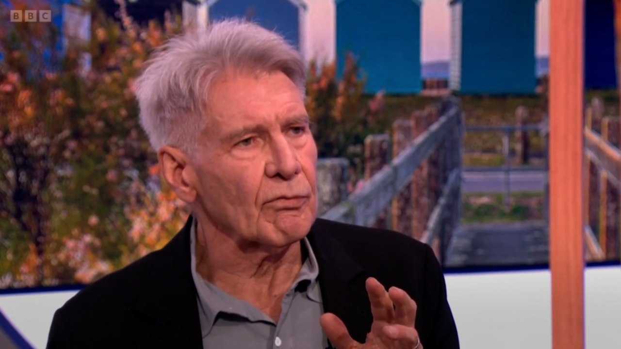 Harrison Ford distracts viewers with youthful appearance on The One Show