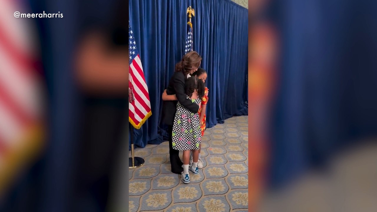 Kamala Harris' adorable nieces steal the show