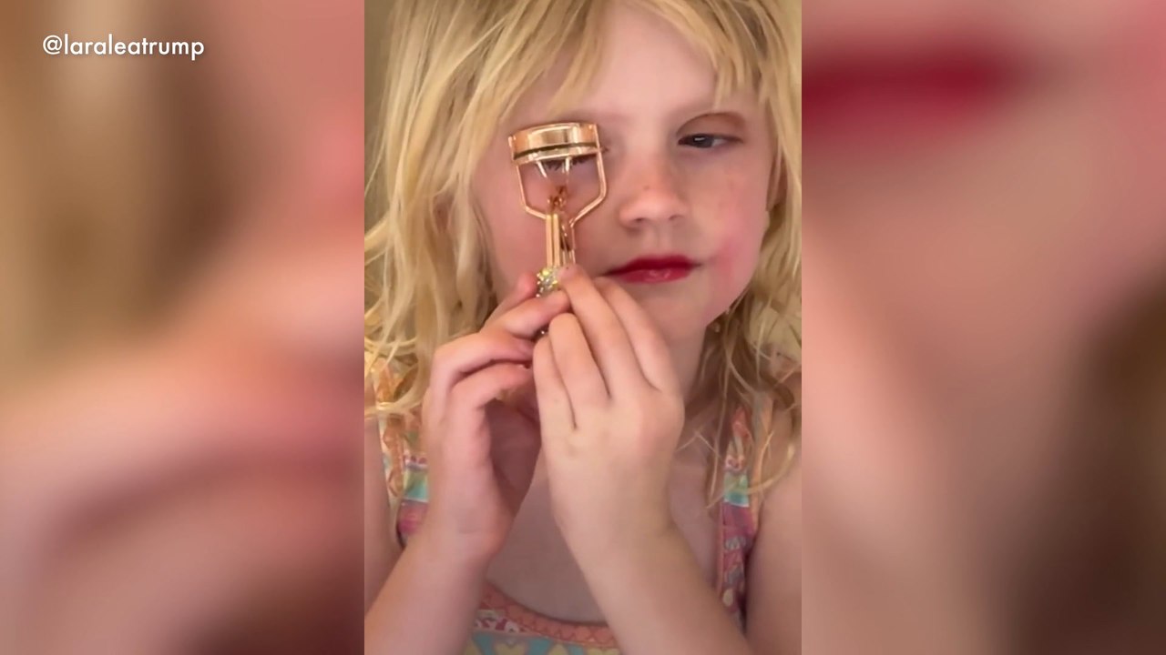 Lara Trump's five-year-old daughter does her makeup