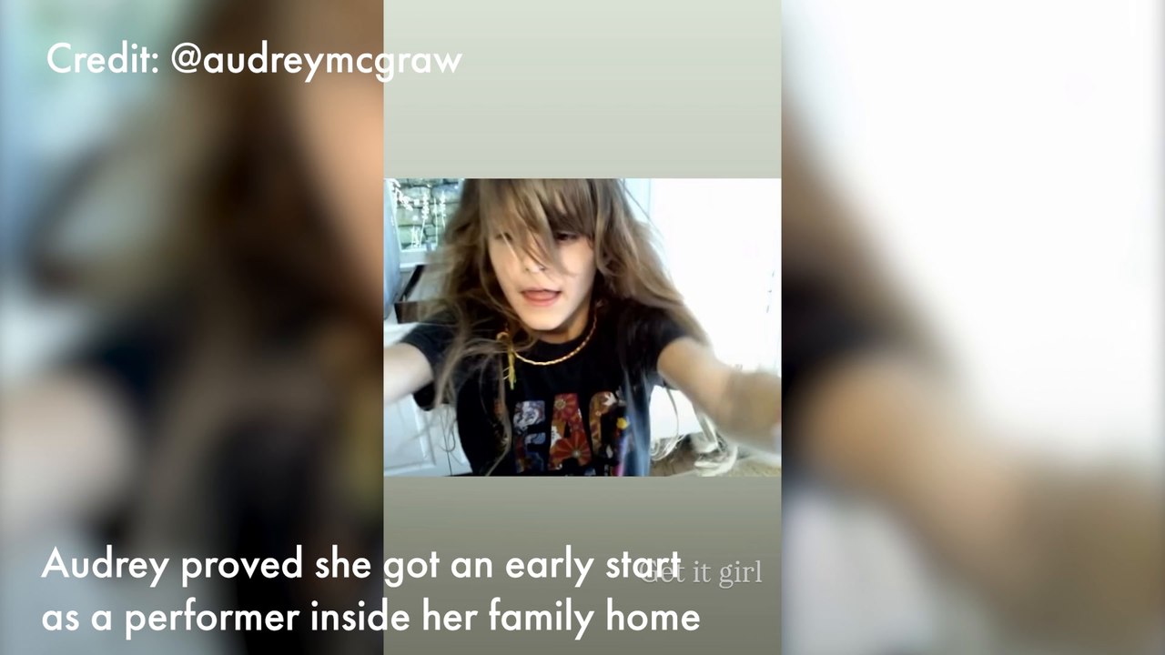 Audrey McGraw dances as a child inside her fami...