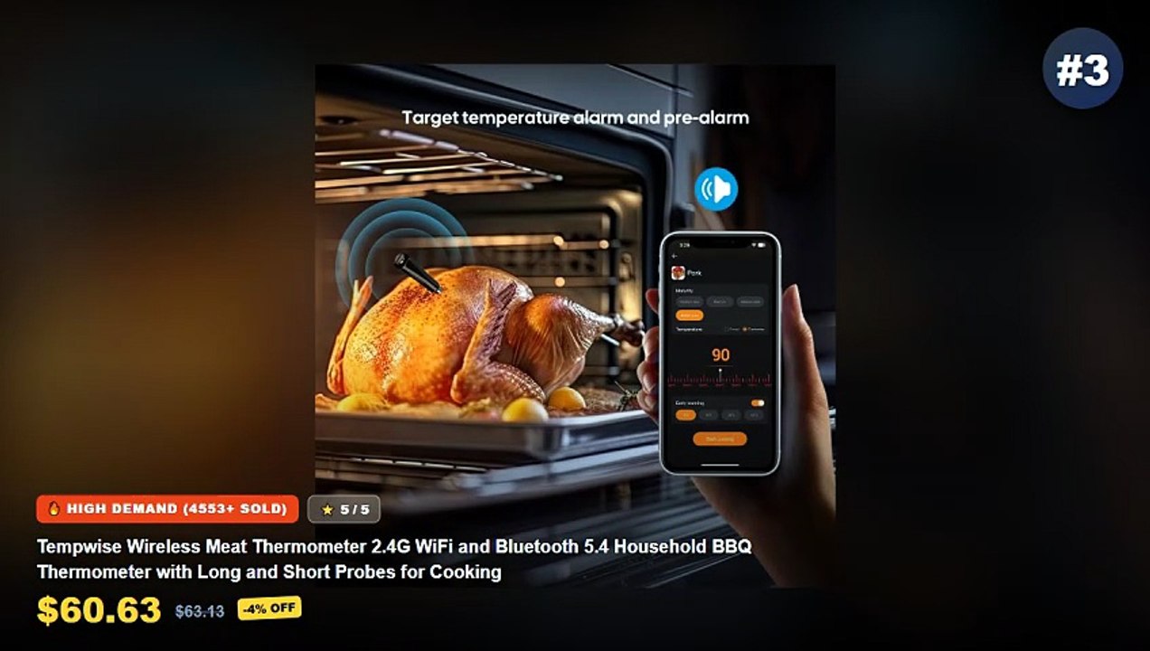 Amazing Wireless Meat Thermometers For Grilling And Oven You Need To See - INKBIRD Wireless Meat Thermometer INT 11P B B...
