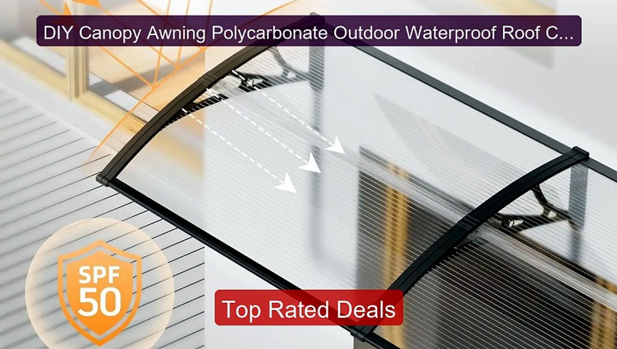 DIY Canopy Awning Polycarbonate Outdoor Waterproof Roof Cover For D... -- Top Rated 2026 | Buy Now!