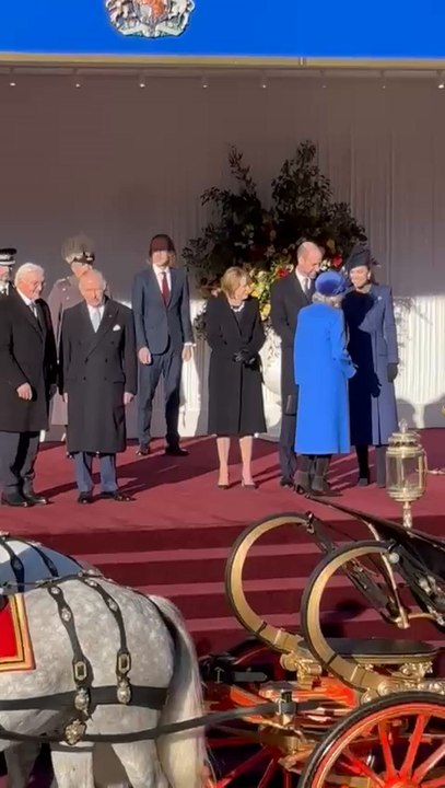Princess Kate curtseys to Queen Camilla