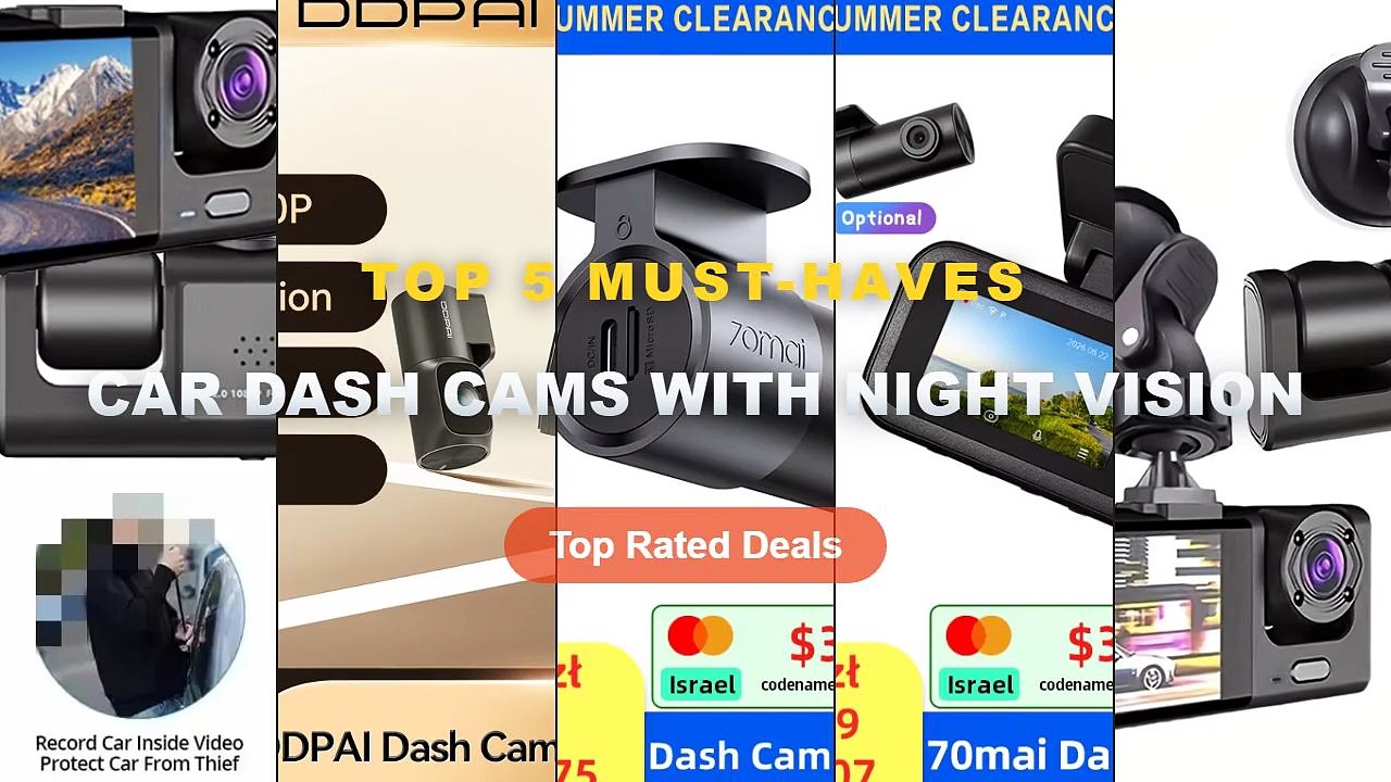 Ultimate Guide to the Best Car Dash Cams With Night Vision - 1080P Dual camera Dash Cam for cars,Front And Inside,car ca...